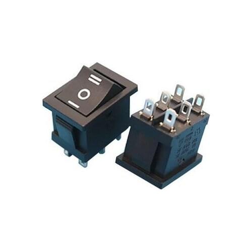 5pcs/lot 15*21mm 6PIN ON/OFF/ON Boat Rocker Switch 6A/250V 10A/125V Car Dash Dashboard Truck RV ATV Home