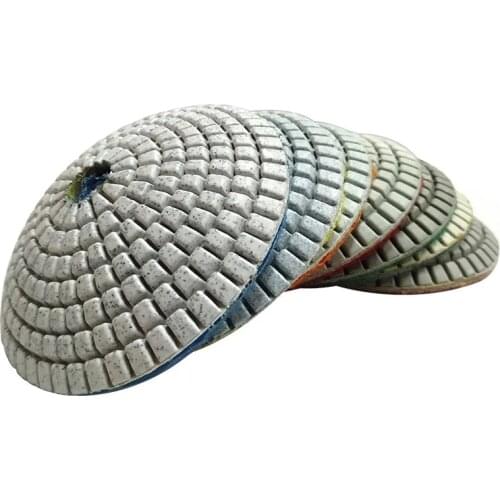 4 Inch 100mm Abrasive Flexible Convex Disc Diamond Convex Wet Polishing Pad For Marble Granite Stone Sink Grinding