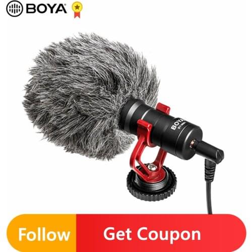 BOYA BY-MM1 Video Recording smartphone microphone for iPhone Android mobile phone DJI Osmo Pocket DSLR Camera Youtube studio Mic
