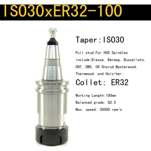ISO30 ER32 toolholder ER collet chuck CNC wood working Milling tools 100mm holder adaper tool holder