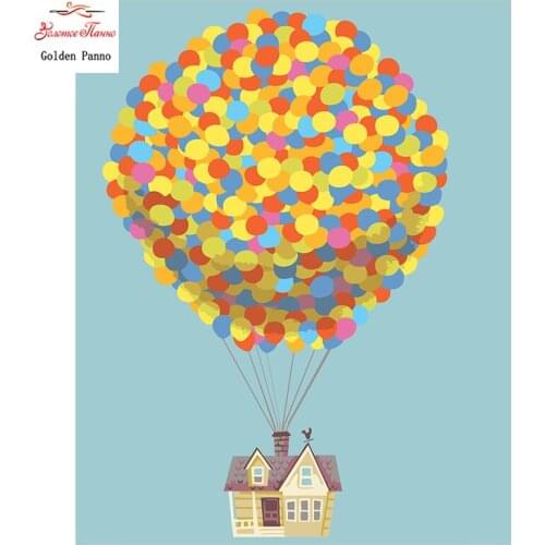 Golden Panno,Needlework,DIY Cross stitch,Sets For Embroidery kit 14ct unprinted Helium balloon cross-Stitching,christmas 1010