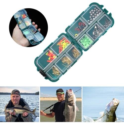 2021 New157 Pcs Rock Fishing Tackle Kits Set Including Jig Hooks Space Beans Split Shots Sinker Slides Voor Karper Aas Vissen