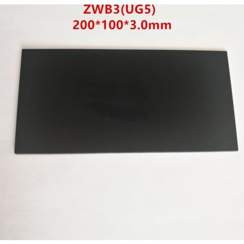 200*100 * 3.0mm UV Filter Lens Pieces Zwb3 Ug5 Visible Light Absorption Optical Instrument for Photography