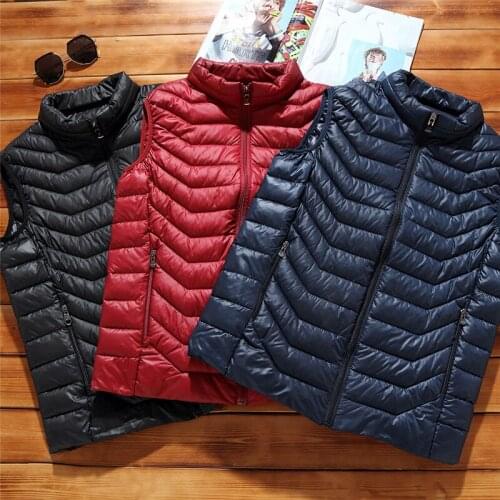 BAIDAFEI Oversized 5xl 4xl 2020 Autumn Winter Warm Youth Tank Tops Casual Cotton Lightweight Vest Sleeveless Men Colthing Black