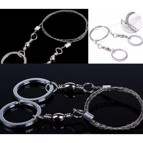 Practical Emergency Survival Gear Steel Wire Saw Outdoor Camping Hiking Manual Saw Travel Tool Hand Steel Rope Chain