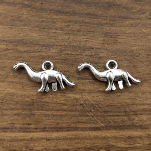 10pcs dinosaur Charms 27x13mm Tibetan Silver Plated Pendants Antique Jewelry Making DIY Handmade Craft