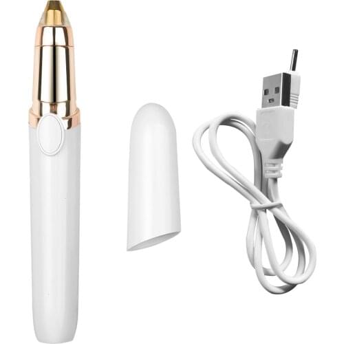 Professional Electric Eyebrow Trimmer Women Makeup Painless Lipstick Epilator Mini Shaver Razor Portable Facial Hair Remover