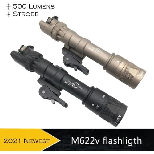 Tactical Weaponlight M622V Scout Light Constant & Strobe Hunting Super Bright LED White Light with QD Rail