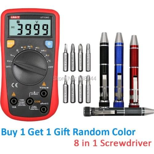 UNI-T UT136C,AC/DC Voltage Current Measurement,Handheld Digital Multimeter Temperature Meter,Factory Direct Sales