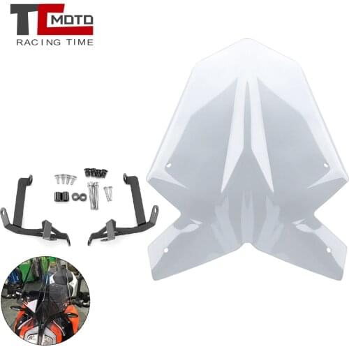 For KTM DUKE 390 Light Smoke KTM390 2017 2018 2019 2020 Motorcycle Windshield WindScreen Double Bubble