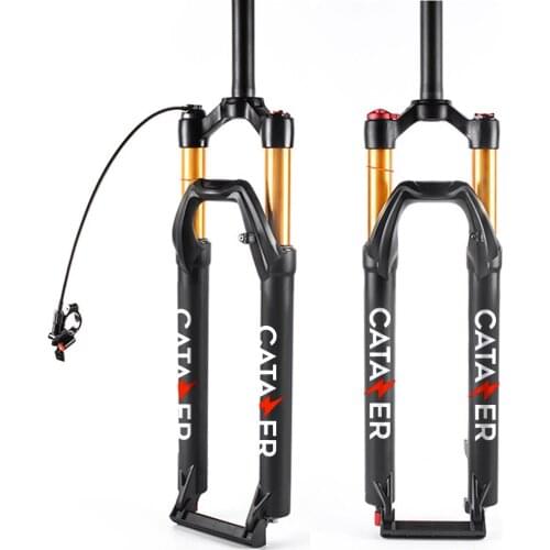 CATAZER MTB Suspension Fork 27.5/29er with Rebound Damping Travel 110mm Hydraulic/Remoto Lockout Straight Tube 1-1/8 QR 9x135mm