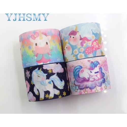 YJHSMY I-19103-316,5yards,38mm Cartoon Printed grosgrain ribbons,gift wrap DIY handmade Clothing Hair accessories Materials