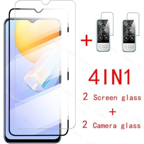 4in1 Protective Glass on Vivo Y31 Screen Protectors Tempered Glass for VivoY31 Vi vo Y 31 31Y 6.58" Camera Lens Safety Film