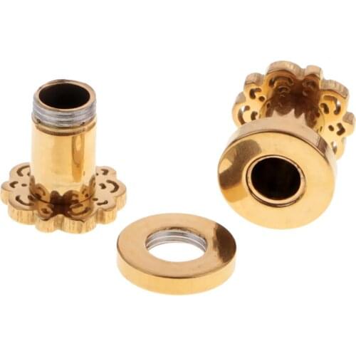 1 Pair Stainless Steel Punk Ear Plugs Expander Stretcher Tunnels Piercing 3-12mm