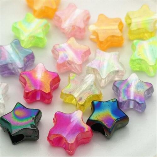 100pcs 10mm Scrapbook Resin star Flat Back Wedding Diy Button Crafts