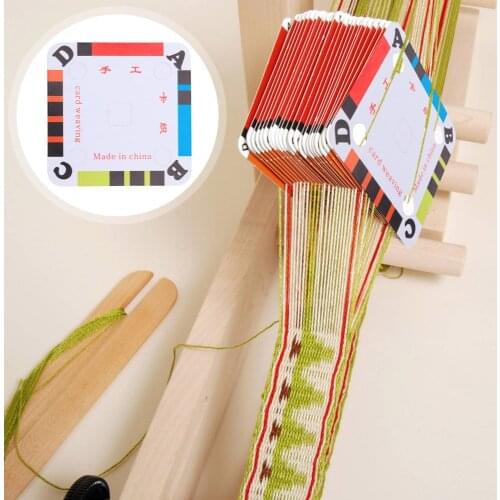 100Pcs Professional Weaving Cards Tablet Paper Loom Cards DIY Craft Accessories