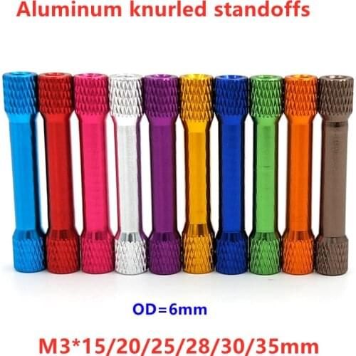 20pcs Aluminum Spacers rod M3 Knurled Aluminum Standoff Spacer Column DIY FPV Quadcopter Drone Multirotor RC Parts