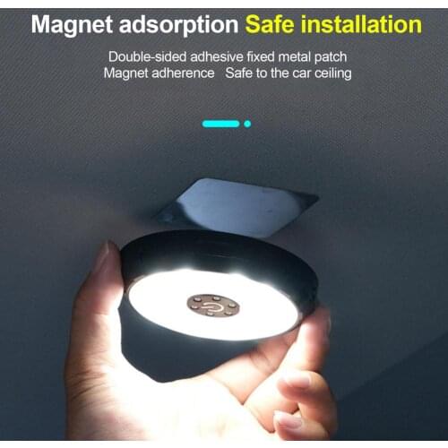 Car LED Light USB Rechargeable Trunk Cargo Area Light Four-color Car Light Interior Car Trunk Roof Lighting Car Accessories