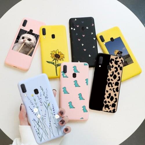 Phone Case For Samsung Galaxy A20E SM-A202F Soft Silicone Back Cover For Samsung A20E A 20E 5.8" Cute Flower Animals Fundas Etui
