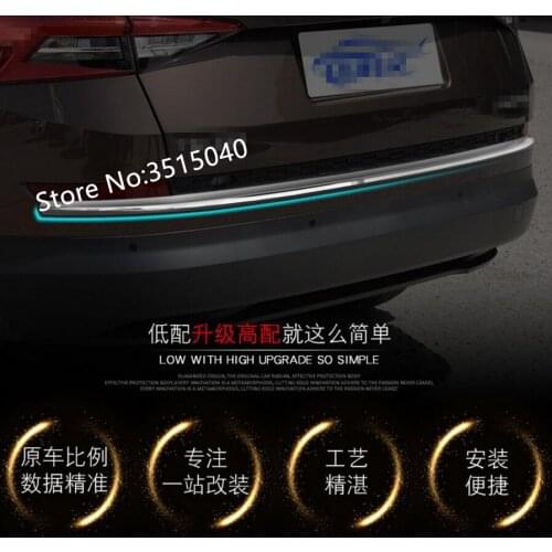 For Skoda Kodiaq 2017 1 PC New ABS Chrome Car Styling Exterior Rear Fog Lamp Body Trim Molding Accessories Side Trim Cover