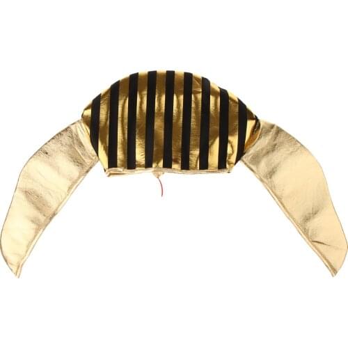 Ancient Snake Pharaoh Headdress Hat Egyptian Ruler Leader King Fancy Dress