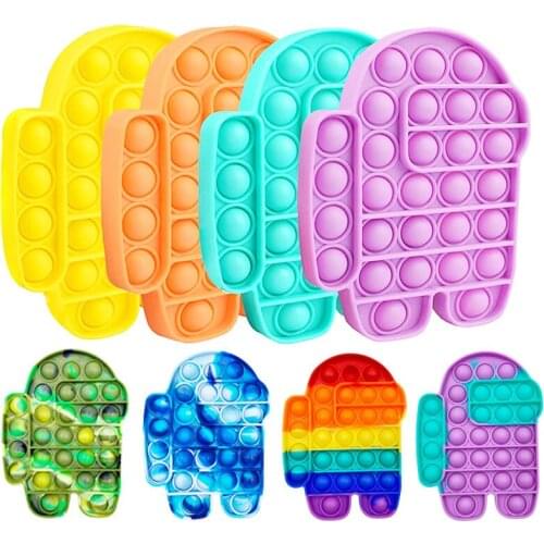 Among us Hot Push Bubble Fidget Toys Adult Stress Relief Toy Antistress Soft Squishy Anti-Stress Gift Anti Stress Box