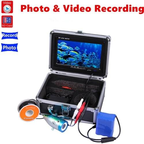 15M DVR Underwater Fishing Camera Video 7 inch Monitor Detector IR Underwater Fishing Camera Night Vision with 8GB Card Free