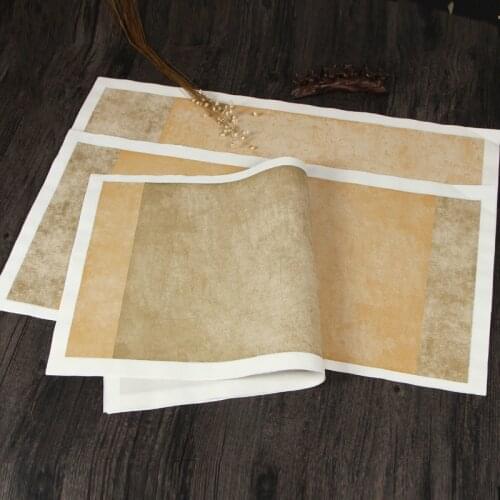 Chinese Calligraphy Paper for Verse Papel Arroz 10sheets Calligraphy Competition Special Half Ripe Batik Xuan Paper Stationery