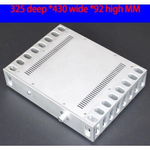 KYYSLB 325*430*92MM All Aluminum Class A Preamp Amplifier Chassis Box House DIY Enclosure with Feet Screws Amplifier Case Shell