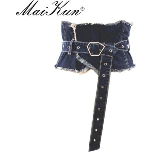 Korea Style Denim Wide Corset Jeans Women Belts For Women Female Belt Cummerbund for Party Dresses Fashion Clothing Accessories