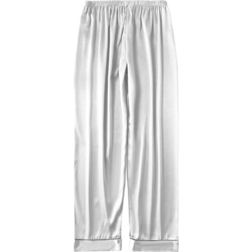 Mens Silk Satin Long Pants Pajamas Pyjamas Pants Sleep Bottoms Plus Size