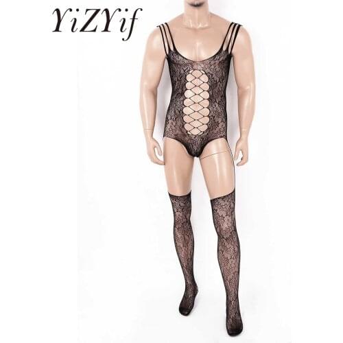 Sexy Men Sissy Bodystockings Body Stockings Stretchy Tights Full Body Pantyhose Lingerie Male Bodysuit Jumpsuit Gay Underwear