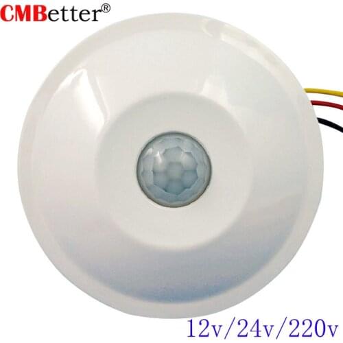 PIR Motion Sensor 220V 24V Infrared Movement Automatic Detector 12 Volt LED Ceiling Light NO OFF Timer 12V Light Switch Sensor