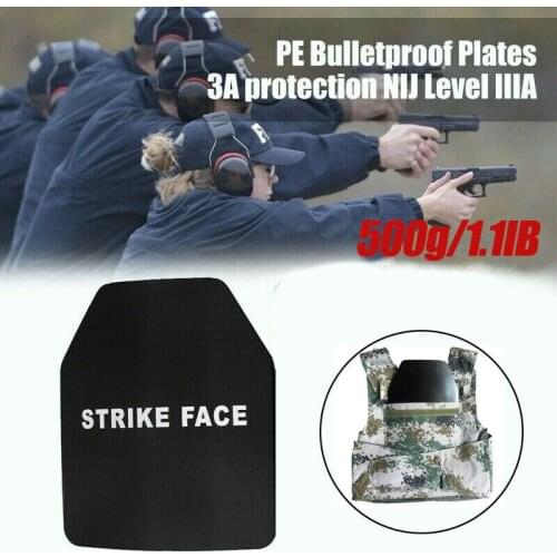 Bulletproof Board UHMWPE Black Hard Body Armor Plates IIIA Level Stand Alone Black