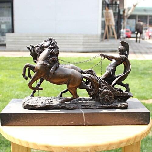 Rome chariot (male) bronze s, business gifts, bronze statue Home Furnishing decor copper decorationroom Art Statue
