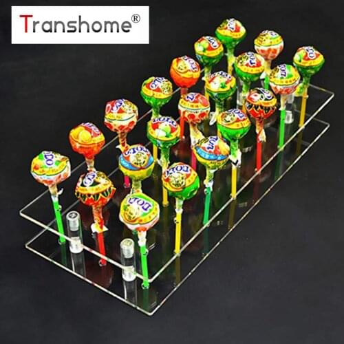 Transhome Lollipop Stand 21 Holes Transparent Dessert Stand Cake Stand Wedding Decoration Candy Display Lollipop Display Tools