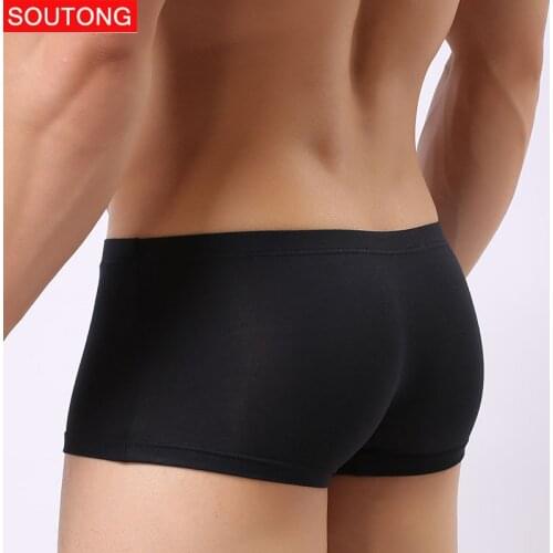 Soutong 2017 Men Underpants Mens Underwear Soft Boxers Modal Boxer Men Solid Boxer Shorts Cuecas Boxers Mens Underwear st11