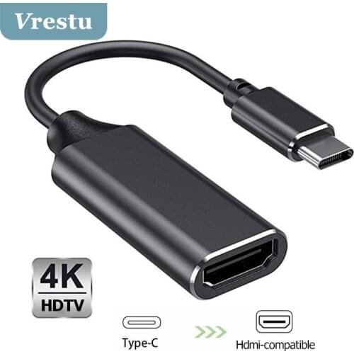 Type-C to Hdmi-compatible Female Male to Female Adapter 4K 30Hz HD TV Convertor Typec Cable USBC Converter for Phone PC Computer