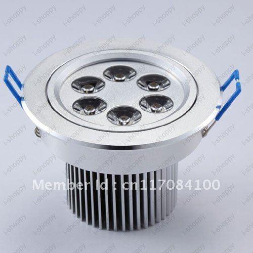 6W High power 6 LED Recessed Ceiling Down Cabinet Light Fixture Downlight Spotlight Bulb Lamp Warm/Pure White