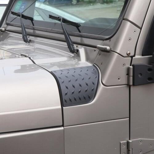 Car Hood Angle Wrap Guards Decor Cover Sticker Accessories for Jeep Wrangler JT 1997-2006