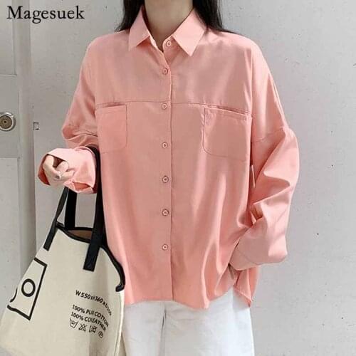 2020 Autumn New Women Hipster Tooling Long-Sleeve Blouse Loose Cardigan Fashion Top Lapel Solid Pockets Shirt Blusas Mujer 11408