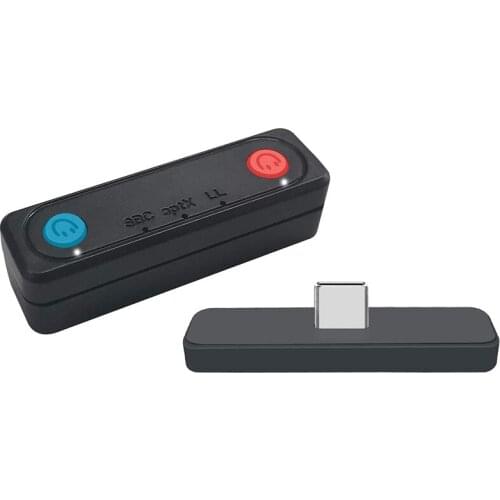 Bluetooth 5.0 Audio Transmitter Adapter with USB C and USB a Connector for Switch & PS4 Mic Included APTX Low Latency