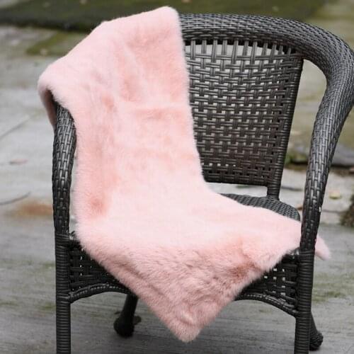 CX-D-135B Bedding High Quality Full Pelt Real Rabbit Fur Blanket