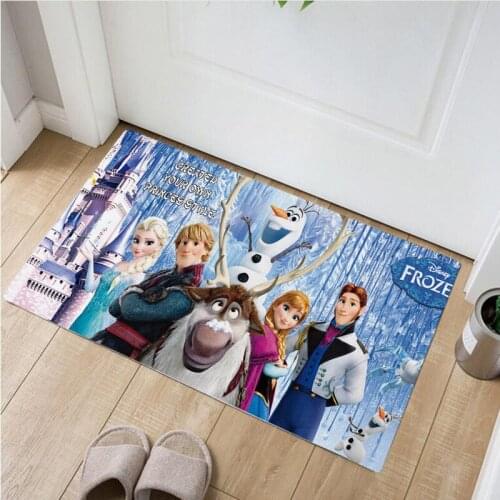 Disney Frozen Elsa Anna Princess Baby Kid Rug Kitchen Room Bathroom Non-slip Living Room Carpet Birthday Gift Doormat Carpet Mat