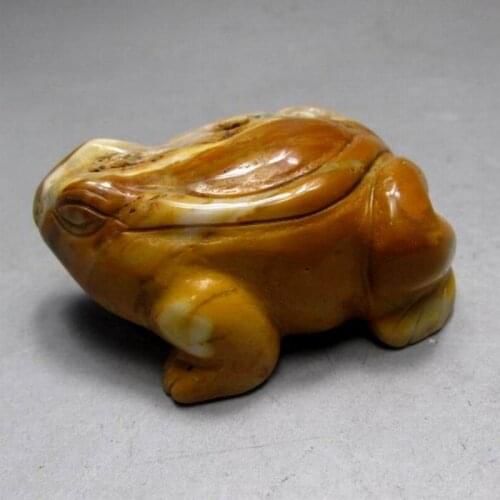 2.2"/60g Crazy Agate Frog Handmade Stone Carving - crystals and stones healing Mineral specimen Home Decor feng shui XX0325/09