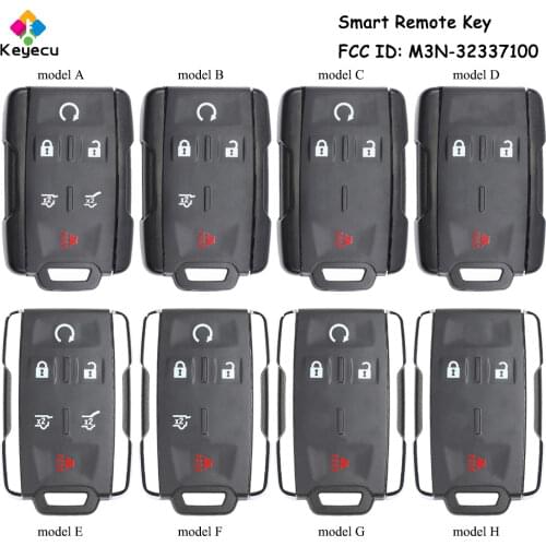KEYECU M3N-32337100 Keyless Entry Remote Key - 3 4 5 6 Buttons 315MHz - FOB for Chevrolet Suburban Tahoe Silverado for GMC Yukon