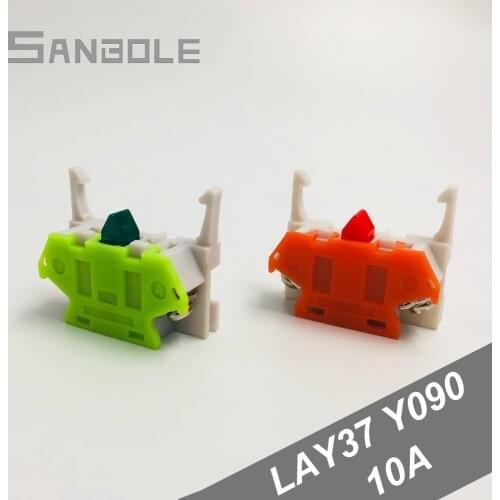 Push Button Switch accessory LAY37 PBC Y090 Contact Normally Open Normally Close 10A NO/NC Electric 10A (20PCS)