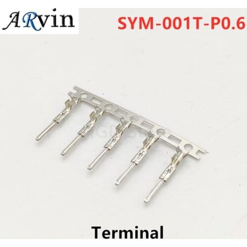 100pcs JST Connector SYM-001T-P0.6 Terminal Pin Wire Gauge 22-28AWG