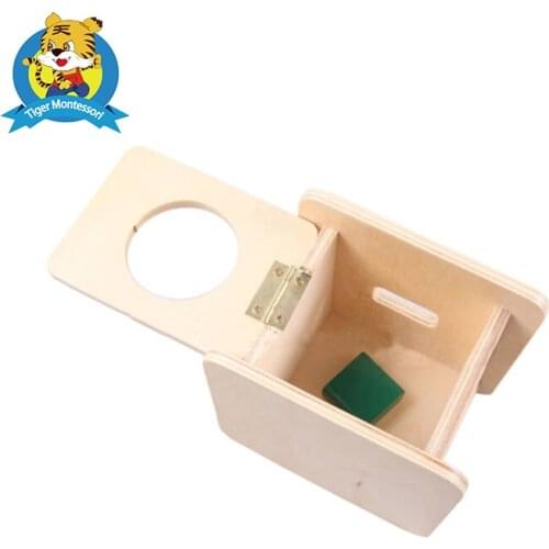 Montessori material Imbucare Box w/ Rectangular Prism toy