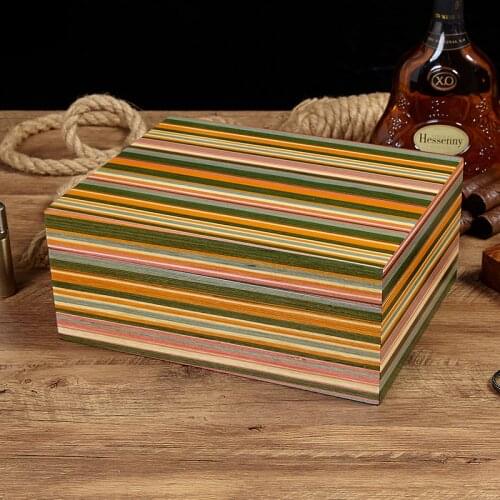 LUXFO 50CT Humidor Box cedar Wood Lined Hygrometer Humidifier Smoking Cigar Accessories Gifts